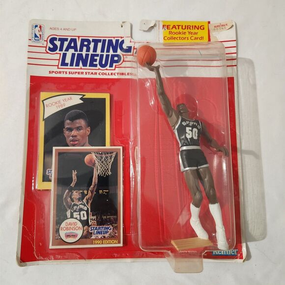 1990 David Robinson Starting Lineup Figure w/1989 Rookie Card Sealed Box - Picture 1 of 10